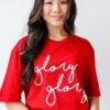 Red Glory Glory Script Tee -Trendy Clothing Store shopdressup glory tee 2