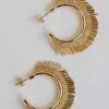 Esther Gold Fringe Hoop Earrings -Trendy Clothing Store shopdressup gold hoop earrings 7 bbc70540 9b74 4877 b47e fbd0b2354d37
