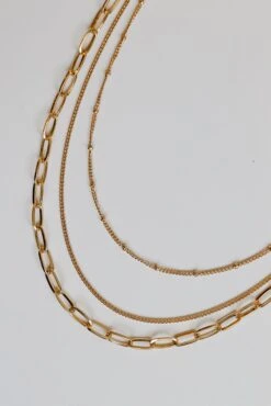 Erin Gold Layered Chain Necklace