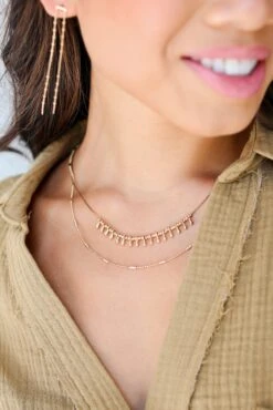 Joanna Gold Layered Chain Necklace -Trendy Clothing Store shopdressup gold layered necklace 3a56fb96 9051 455a 8489 991bd3b0f663