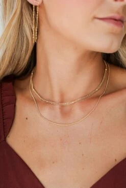 Nova Gold Layered Chain Necklace -Trendy Clothing Store shopdressup gold layered necklace 3d3a0c45 eb35 41de 8f59 3d283616e116