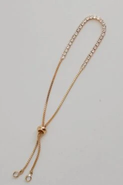 Lindsey Gold Rhinestone Bracelet