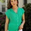 Utterly Darling Green Blouse - DU DEAL -Trendy Clothing Store shopdressup green button up blouse