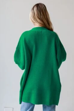 FINAL SALE - Delightfully Warm Green Sweater Cardigan -Trendy Clothing Store shopdressup green sweater cardigan 7