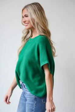 Easily My Favorite Kelly Green Sweater Top -Trendy Clothing Store shopdressup green sweater top 3