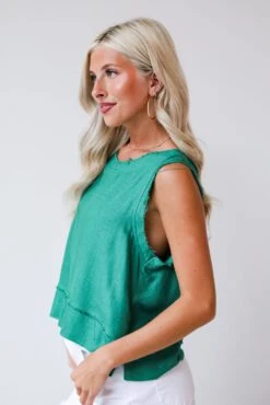 Dreamy Decision Linen Tank - DU DEAL -Trendy Clothing Store shopdressup green tank 5 a082bcb6 d7ea 4c39 9fdf 3da941e876f2