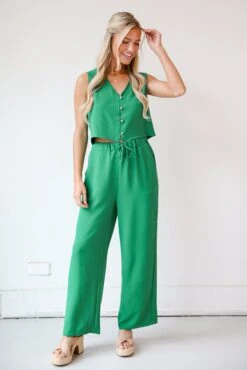 Cute Possibilities Green Pants - DU DEAL -Trendy Clothing Store shopdressup green wide leg pants