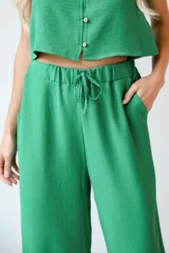 Cute Possibilities Green Pants - DU DEAL -Trendy Clothing Store shopdressup green wide leg pants 4