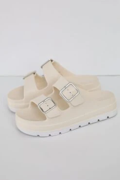 Today Is Your Day Cream Platform Double Strap Sandals -Trendy Clothing Store shopdressup ivory buckle sandals 8