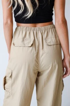 Trendsetting Aura Khaki Cargo Pants - DU DEAL -Trendy Clothing Store shopdressup khaki cargo pants 15
