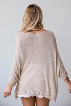 FINAL SALE - Camille Oversized Lightweight Knit Top - DU DEAL -Trendy Clothing Store shopdressup knit light weight sweater 6