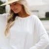 FINAL SALE - Elaine Long Sleeve Knit Tee - DU DEAL -Trendy Clothing Store shopdressup knit long sleeve tee 2