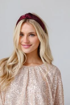 FINAL SALE - Something More Wine Velvet Knotted Headband -Trendy Clothing Store shopdressup knotted headband 7 1611581a 4056 498f ad2b db3e6b6a9cce