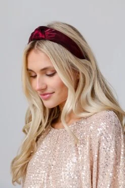 FINAL SALE - Something More Wine Velvet Knotted Headband -Trendy Clothing Store shopdressup knotted headband 8 01558843 3281 4817 9336 062768602dce