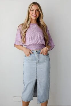 FINAL SALE - Ideal Perfection Lavender Floral Blouse -Trendy Clothing Store shopdressup lavender floral blouse 94dee789 208b 4f20 ac53 027b6def1b19