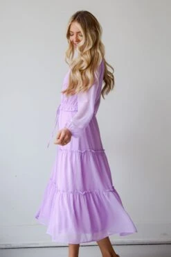 FINAL SALE - Blossoming Attitude Midi Dress -Trendy Clothing Store shopdressup lavender midi dress 7 9a292fb1 5bf8 4671 898d 35c9aa53ae5a