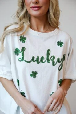 Trendy Clothing Store -Trendy Clothing Store shopdressup lucky sequin tee 2
