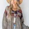 Take Me On An Adventure Blouse -Trendy Clothing Store shopdressup multi patchwork blouse 5