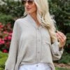 Chic Contentment Natural Oversized Button-Up Blouse -Trendy Clothing Store shopdressup natural linen blouse 11
