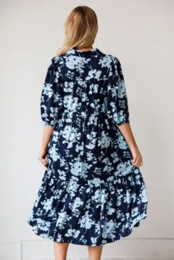 FINAL SALE - My Love Story Navy Floral Midi Dress -Trendy Clothing Store shopdressup navy floral midi dress 10 3093e328 fd56 4648 8073 8ba266d380fa
