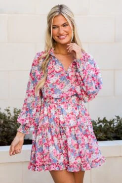 Finest Endeavor Pink Floral Mini Dress