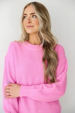FINAL SALE - Adoring Darling Pink Oversized Sweater - DU DEAL -Trendy Clothing Store shopdressup pink oversized sweater 4