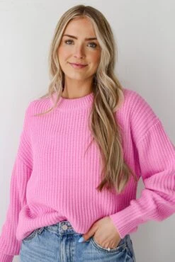 FINAL SALE - Adoring Darling Pink Oversized Sweater - DU DEAL -Trendy Clothing Store shopdressup pink oversized sweater 8