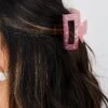 Dazzling Bliss Pink Rhinestone Claw Hair Clip -Trendy Clothing Store shopdressup pink rhinestone hair clip 3