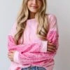FINAL SALE - Radiant Always Pink Sequin Sleeve Pullover -Trendy Clothing Store shopdressup pink sequin sleeve pullover 4