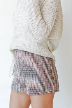 Current Mood Houndstooth Shorts -Trendy Clothing Store shopdressup plaid shorts 10