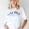 Green Play Ball Tee -Trendy Clothing Store shopdressup playball tee 6