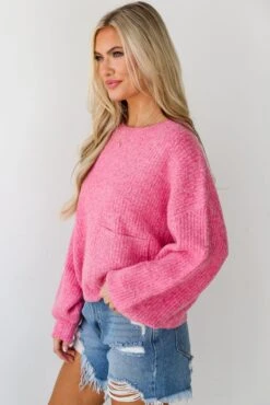 FINAL SALE - Afternoon Aesthetic Pocket Sweater -Trendy Clothing Store shopdressup pocket knit sweater 13
