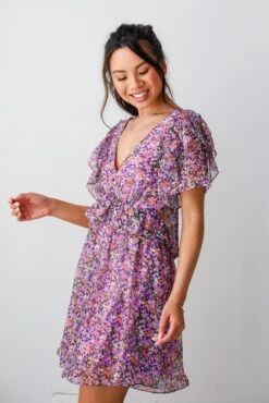 Sweet Status Purple Floral Mini Dress -Trendy Clothing Store shopdressup purple floral mini dress 4 844817f1 f997 45ff 9d71 5b558fbaf4ff