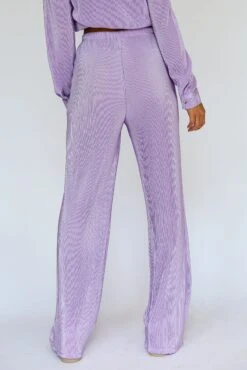 FINAL SALE - Confident Aura Satin Plisse Pants -Trendy Clothing Store shopdressup purple plisse pants 9