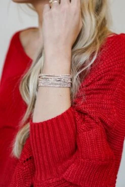 Hayden Rhinestone Bracelet Set -Trendy Clothing Store shopdressup rhinestone bracelet set 2