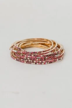 Hayden Rhinestone Bracelet Set -Trendy Clothing Store shopdressup rhinestone bracelet set 21