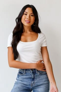 FINAL SALE - Gotta Have It Everyday Ribbed Crop Top -Trendy Clothing Store shopdressup ribbed crop top 2