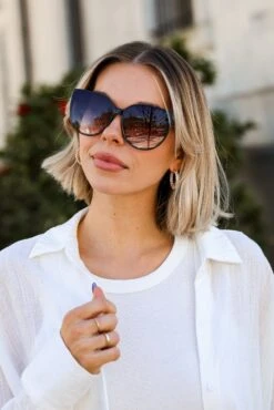 High Profile Black Cat Eye Sunglasses