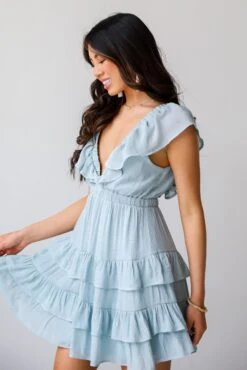 Fabulous Existence Ruffle Mini Dress -Trendy Clothing Store shopdressup ruffle mini dress 24