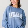 Blue Savannah Georgia Sweatshirt -Trendy Clothing Store shopdressup savannah pullover 3 4392b18c 1f2a 48dc a23c 3600f266d084