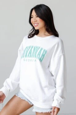 White Savannah Georgia Sweatshirt -Trendy Clothing Store shopdressup savannah pullover 6