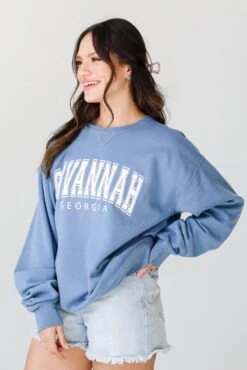 Blue Savannah Georgia Sweatshirt -Trendy Clothing Store shopdressup savannah pullover 6 9dbb69e2 3a6f 4ea9 a94d ce24a2a0c149