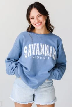 Blue Savannah Georgia Sweatshirt -Trendy Clothing Store shopdressup savannah pullover ebd6ca2d 8276 4f9c 805b 8ab4fbfca889