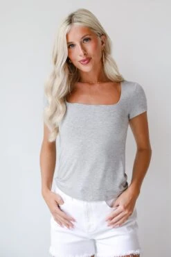 Chelsea Everyday Square Neck Top - DU DEAL -Trendy Clothing Store shopdressup square neck tee 2