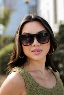 Cool Outlook Black Square Sunglasses