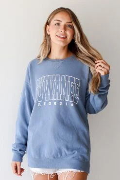 Light Blue Suwanee Georgia Sweatshirt -Trendy Clothing Store shopdressup suwanne pullover 4