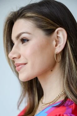 Joanna Gold Twisted Hoop Earrings -Trendy Clothing Store shopdressup twisted hoop earrings