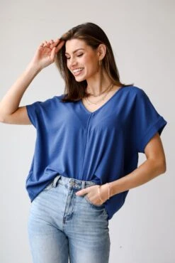 FINAL SALE - Appealing Passion Oversized Blouse - DU DEAL -Trendy Clothing Store shopdressup vneck oversized blouse 6