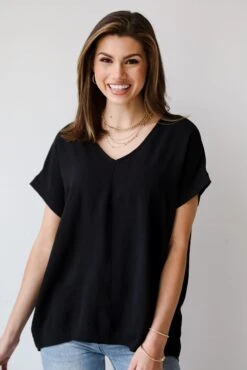 FINAL SALE - Appealing Passion Oversized Blouse - DU DEAL -Trendy Clothing Store shopdressup vneck oversized blouse 7