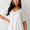 Mackenzie Everyday White Tee - DU DEAL -Trendy Clothing Store shopdressup white tee 2 827e36ef 6b99 4712 8ed7 b8a46d9779db